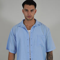 Camicia Simil Lino Sky