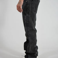 Jeans Flare Swarovsky Blk
