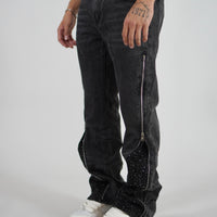 Jeans Flare Swarovsky Blk