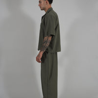 Camicia Simil Lino Military