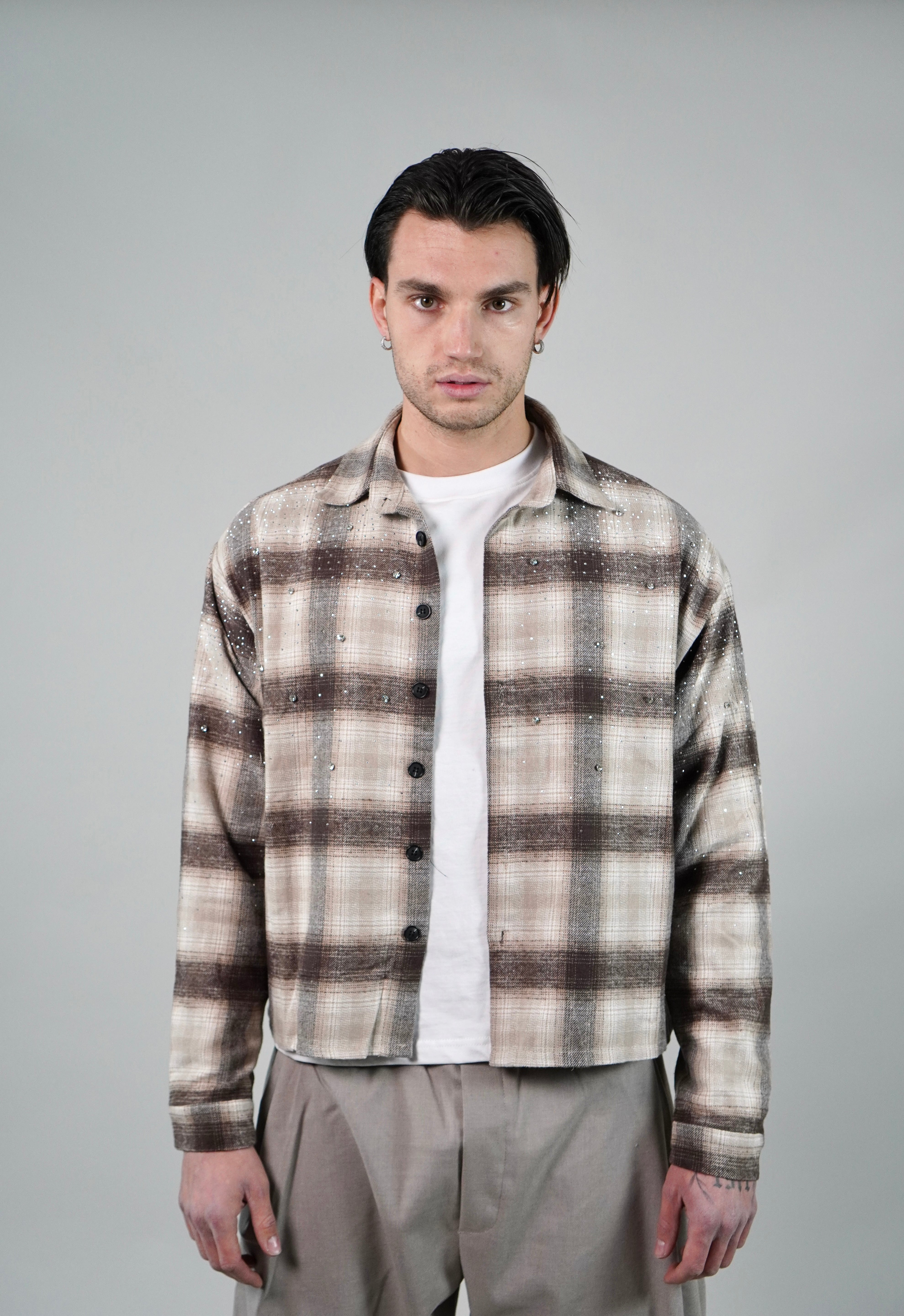 Camicia Flanella Swarovsky Sand