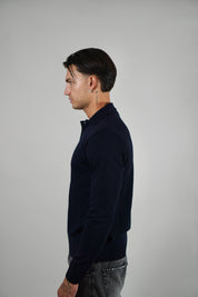 Polo Navy Manica Lunga