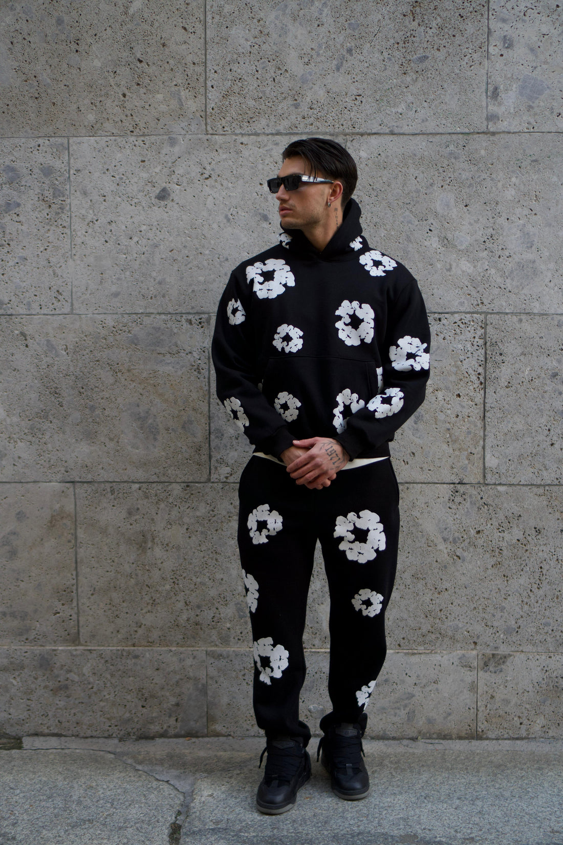 Clothes Tuta Kenzo Nera Acetata Leather Giacca Kenzo Fiori Giacca