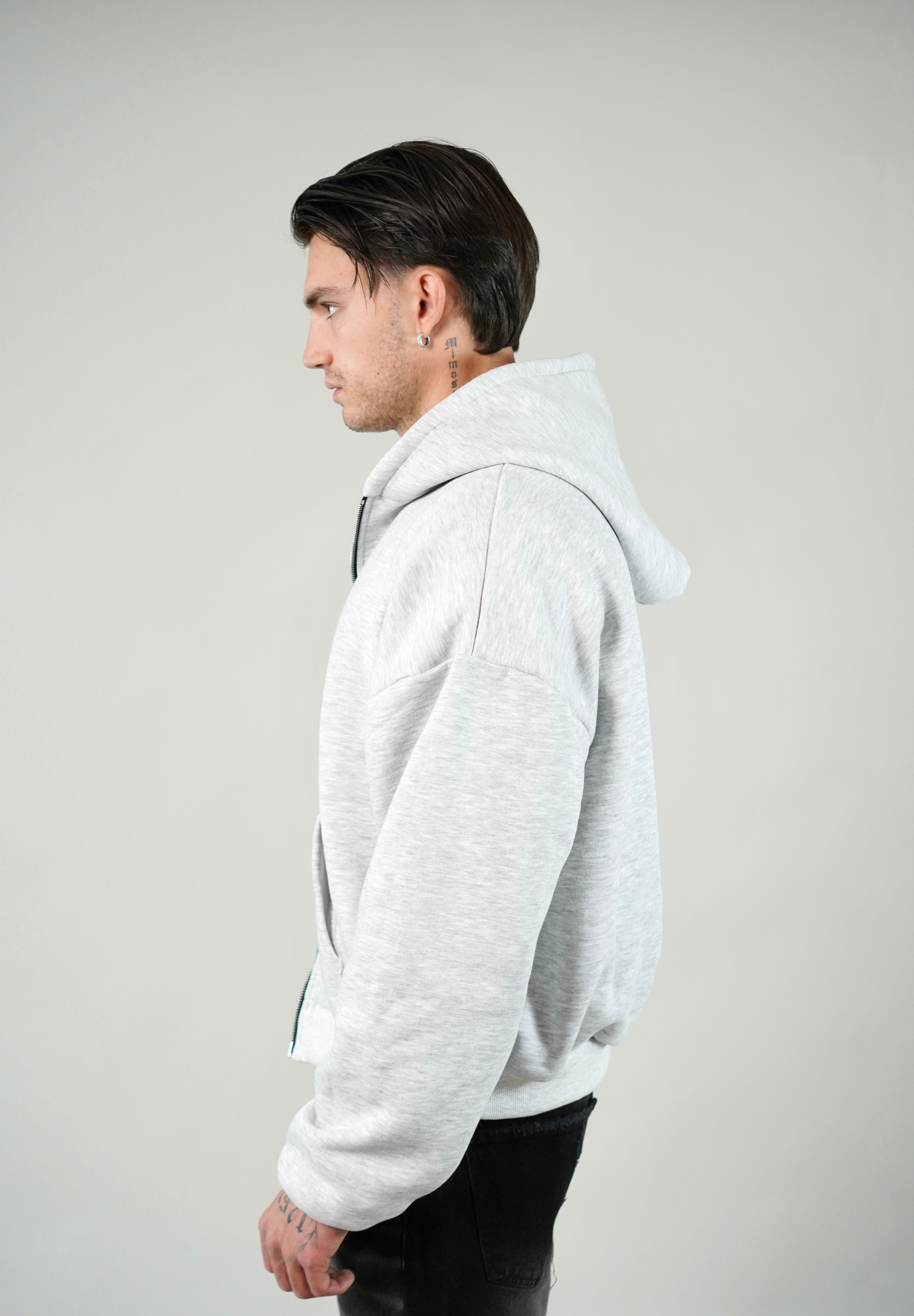 Hoodie Zip Grey