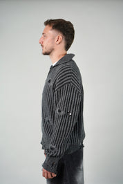 Cardigan Sfrangiato Black