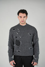 Maglione Sfrangiato Black