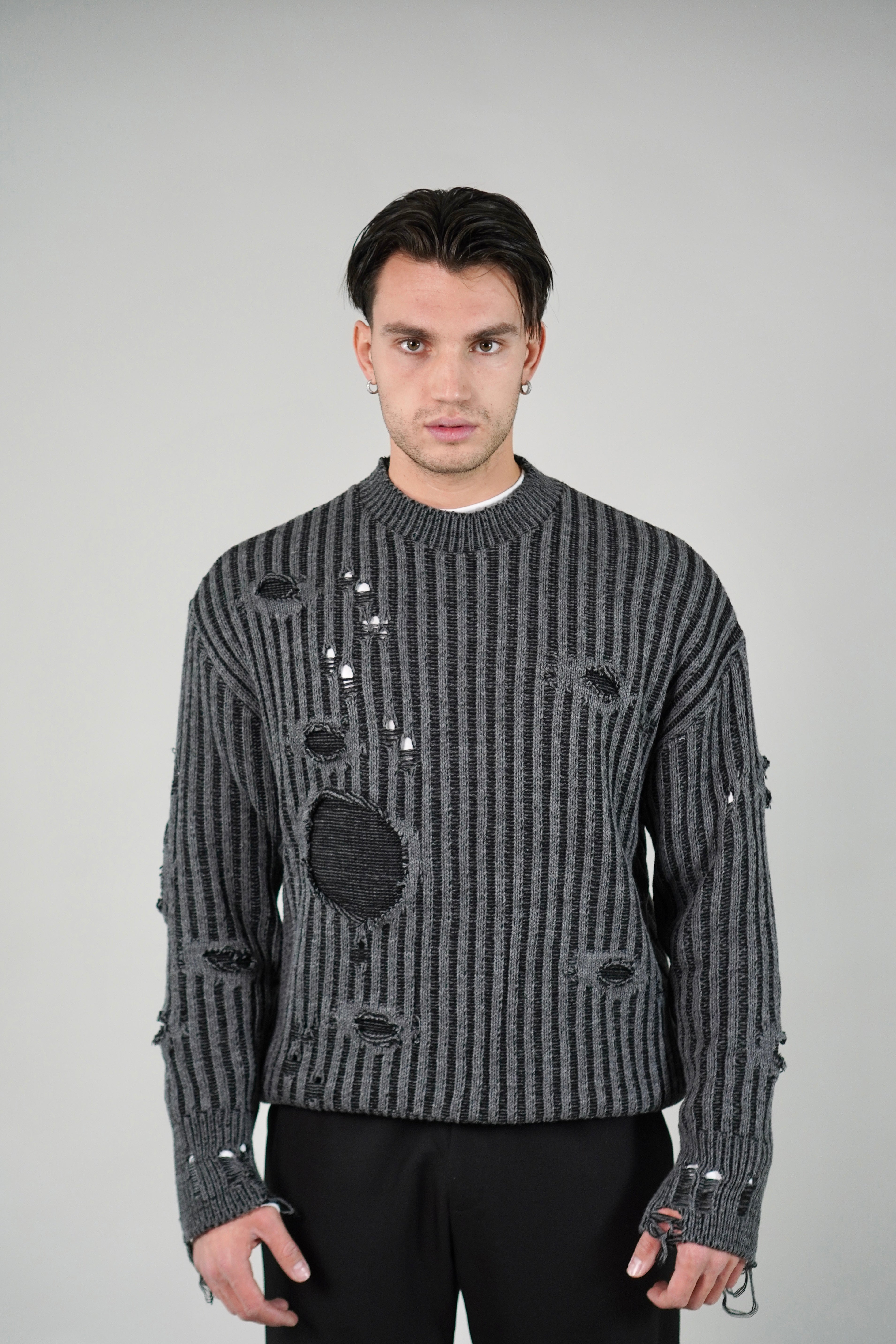 Maglione Sfrangiato Black