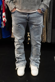 Jeans Flare Button