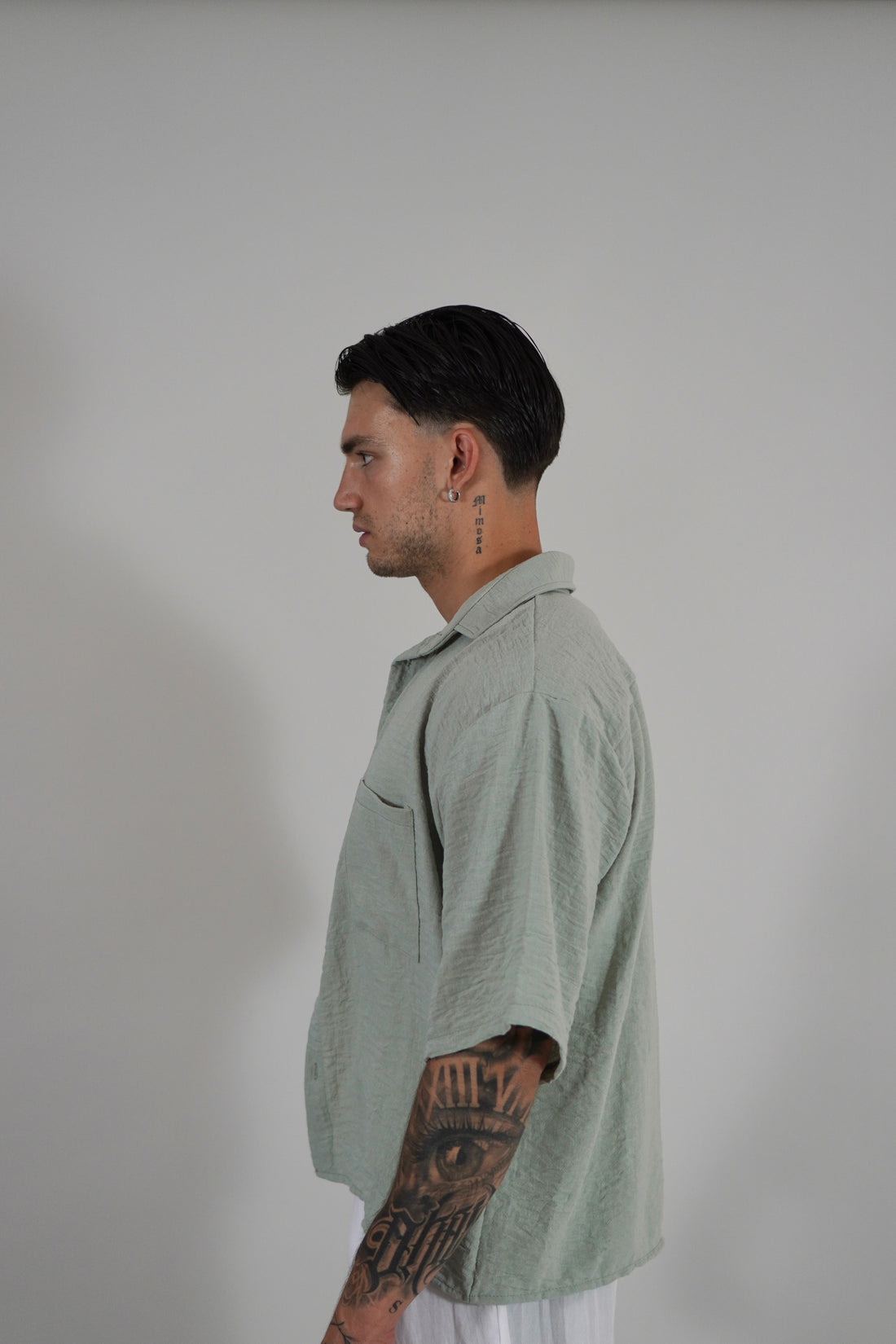 Camicia Simil Lino Mint