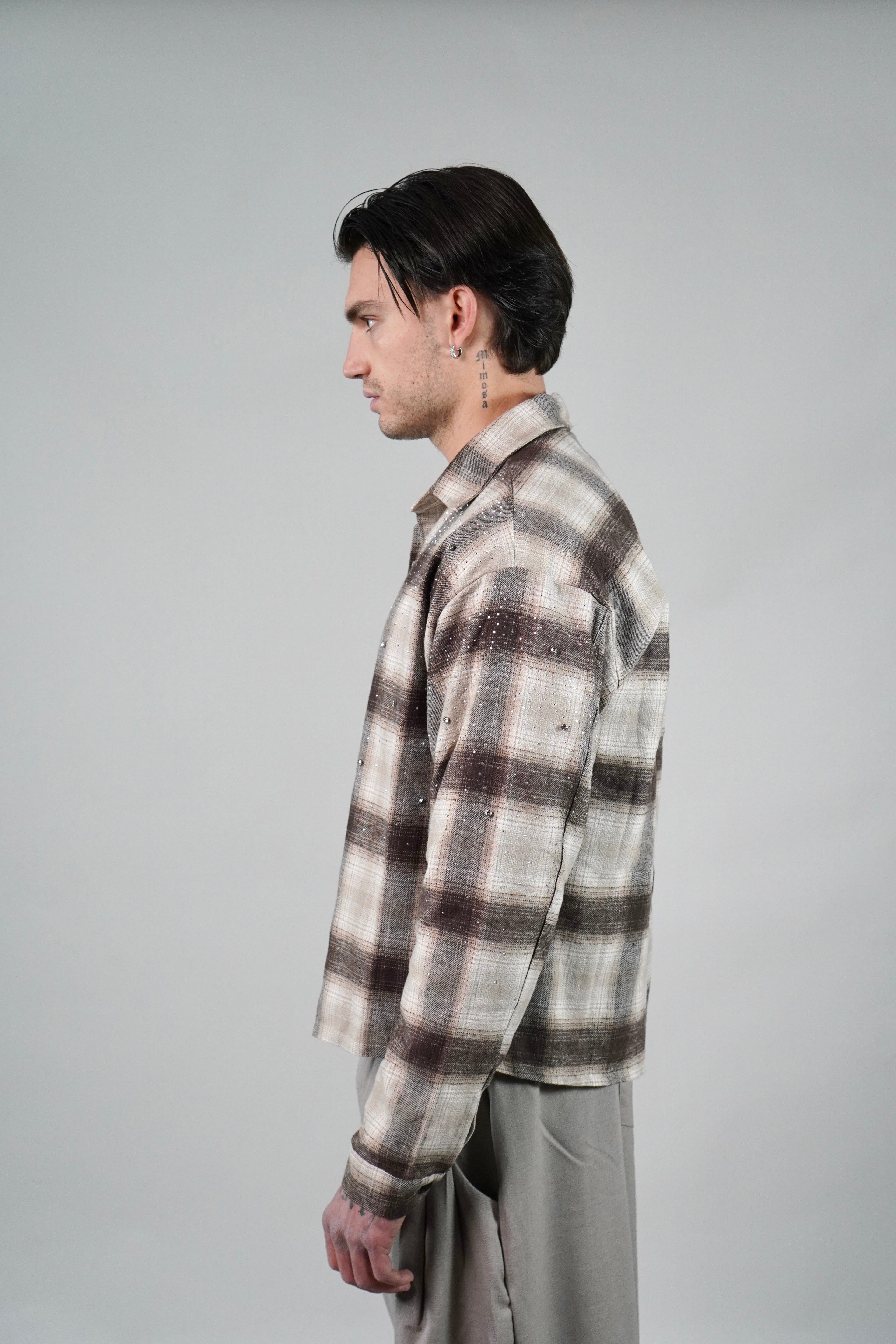 Camicia Flanella Swarovsky Sand