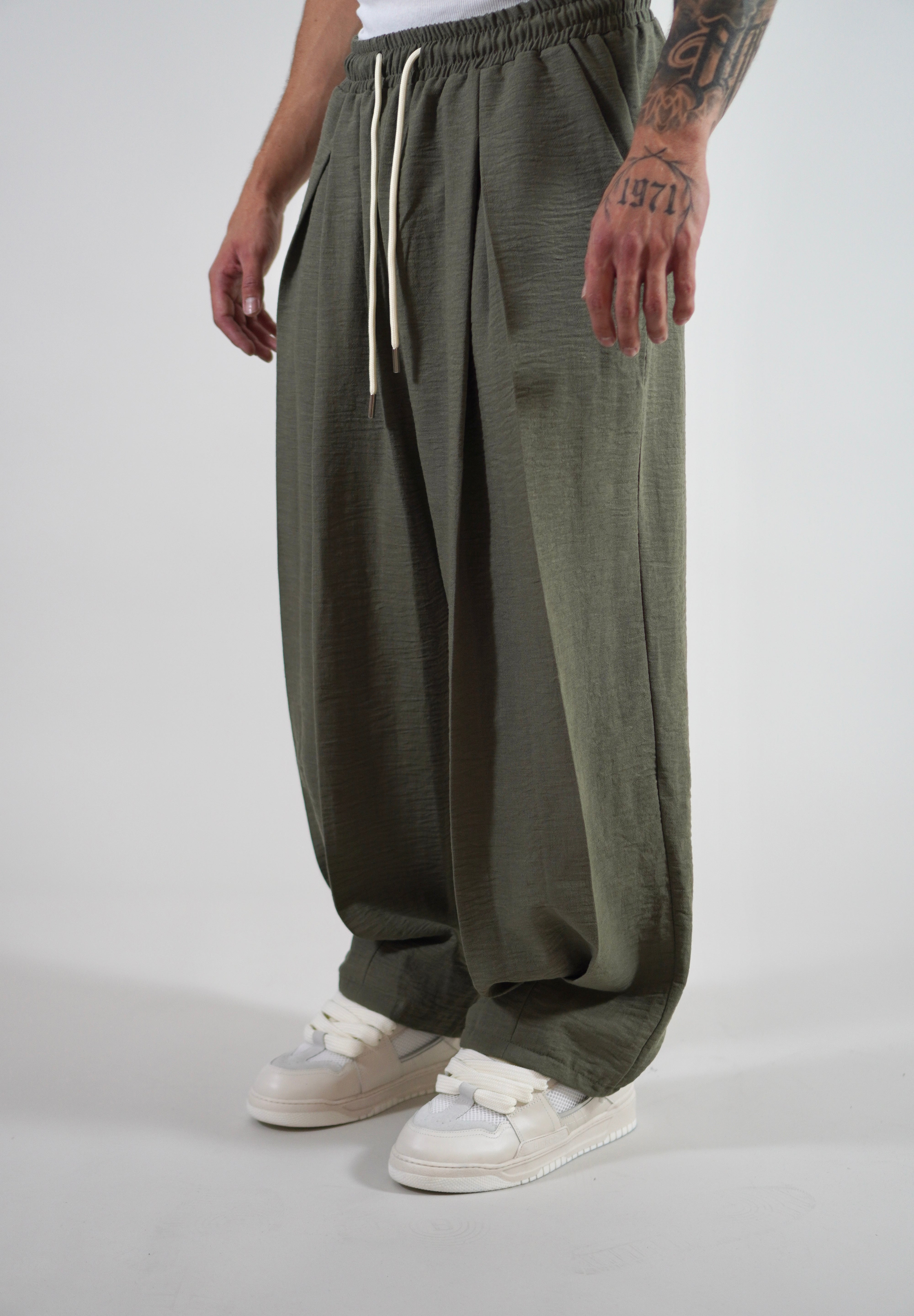 Pantalone Deep Pencies Simil Lino Military