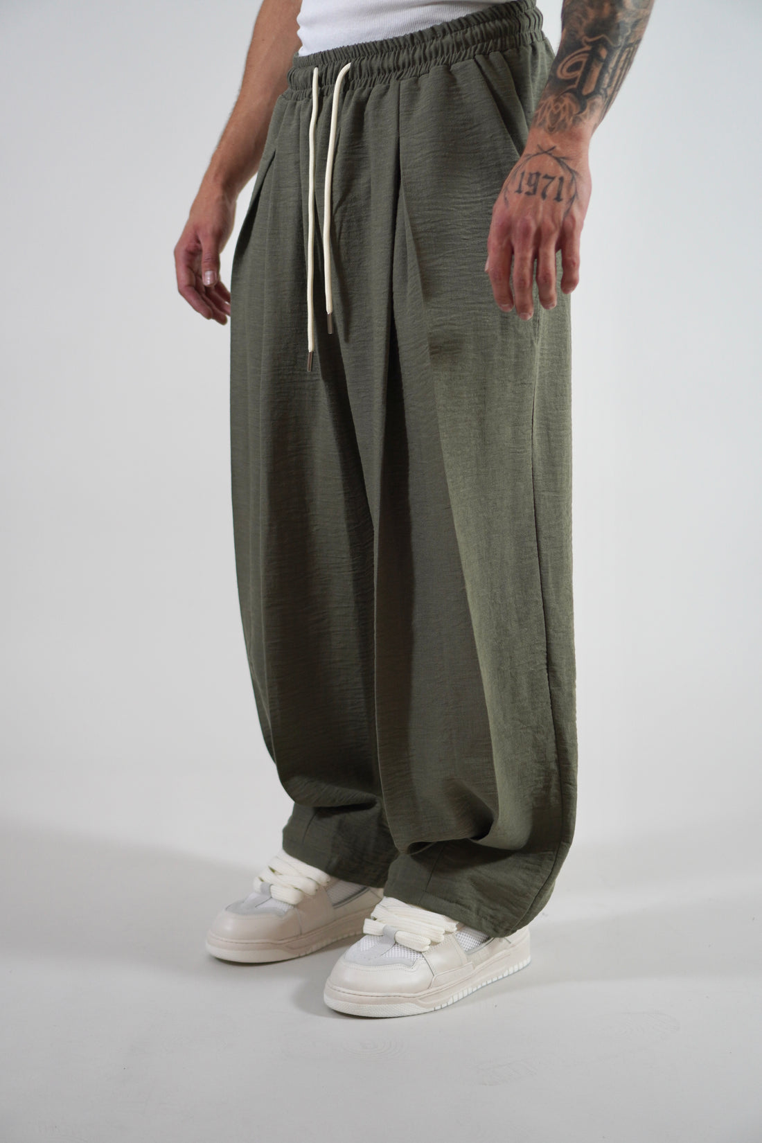 Pantalone Deep Pencies Simil Lino Military