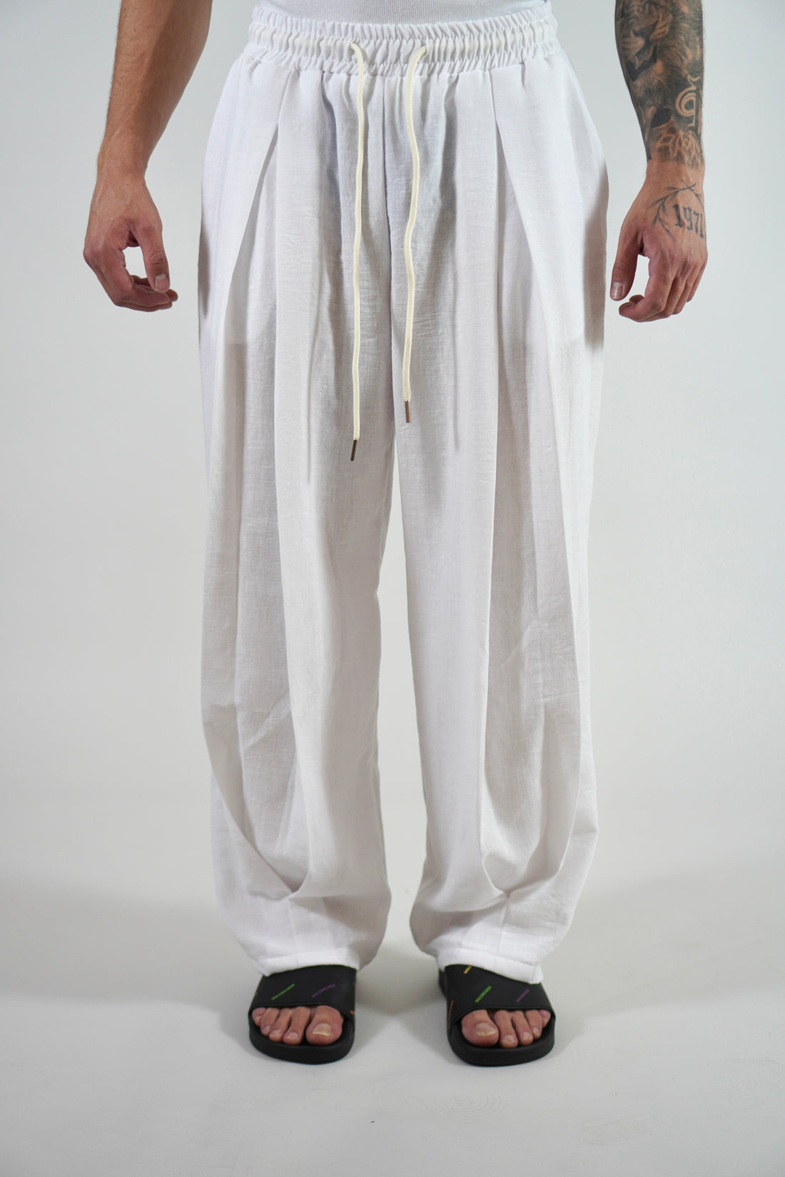 Pantalone Deep Pencies Simil Lino White