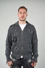 Cardigan Sfrangiato Black