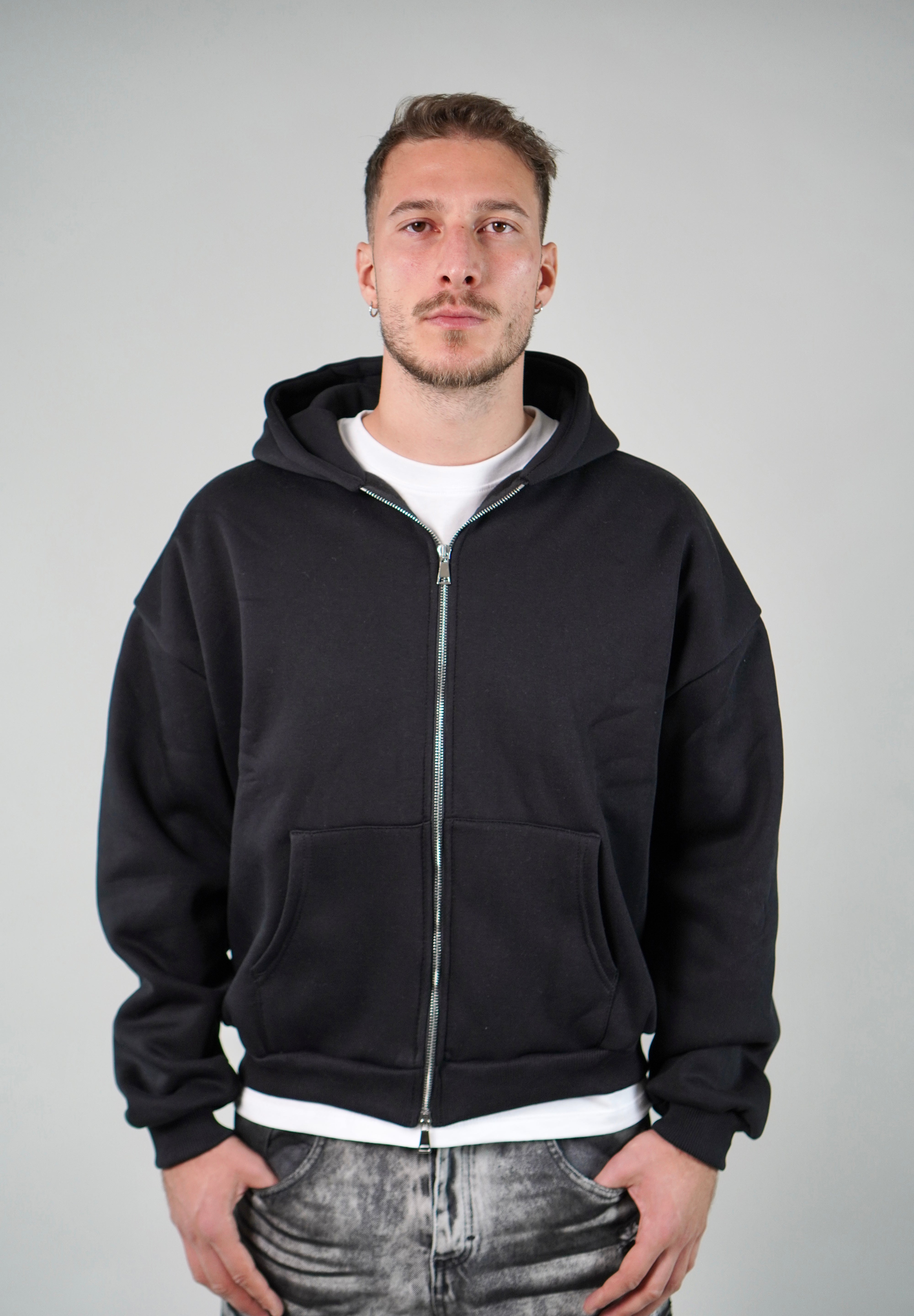 Hoodie Zip Black