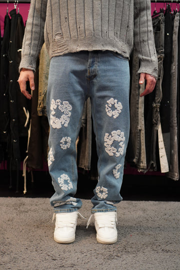 Baggy Flower Denim