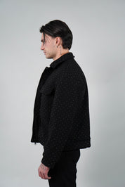 Giubbotto Crop Swarovsky Black