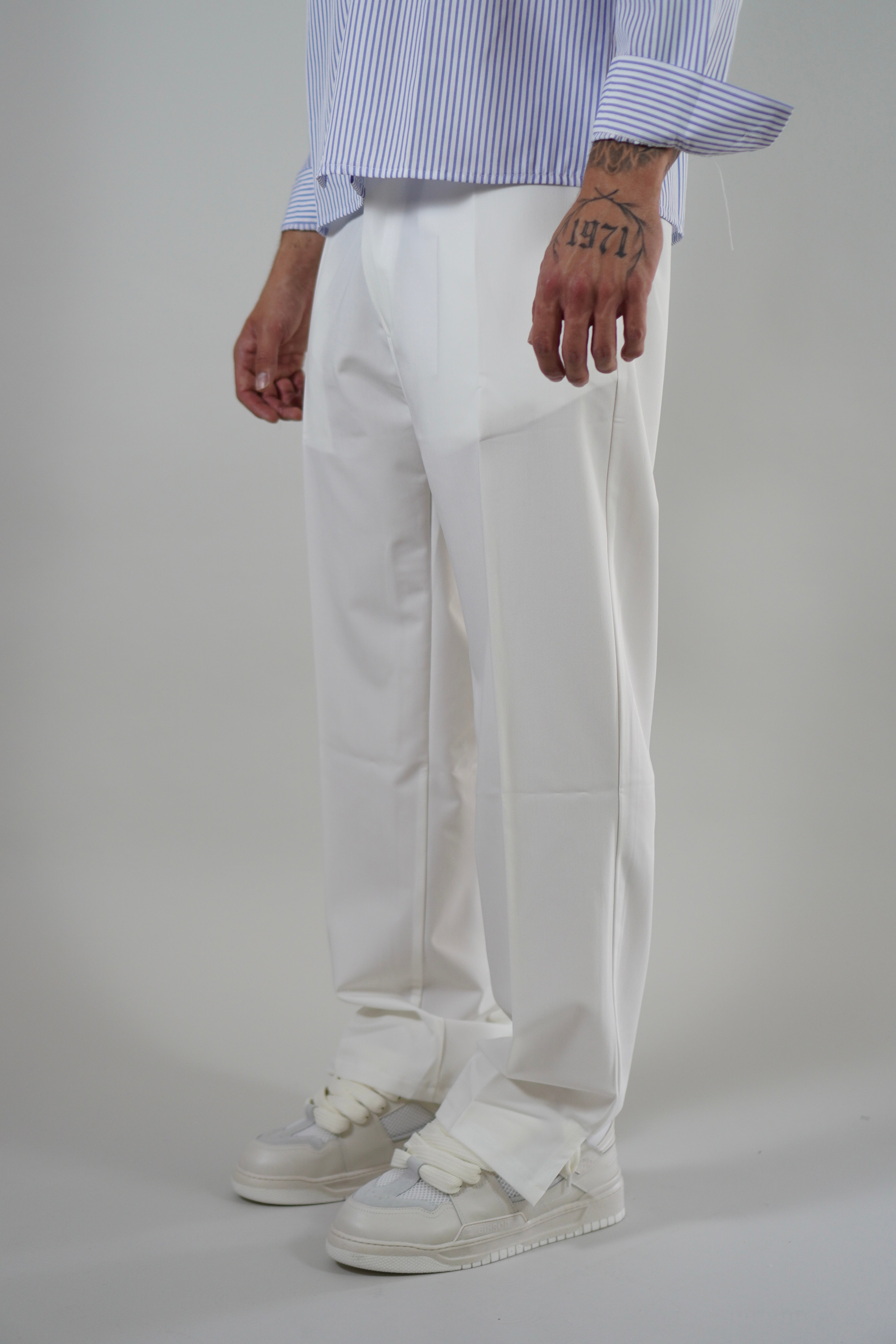 Pantalone Spacchetti White