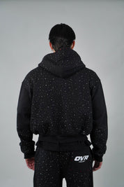 OVR Hoodie Rhinestone Black