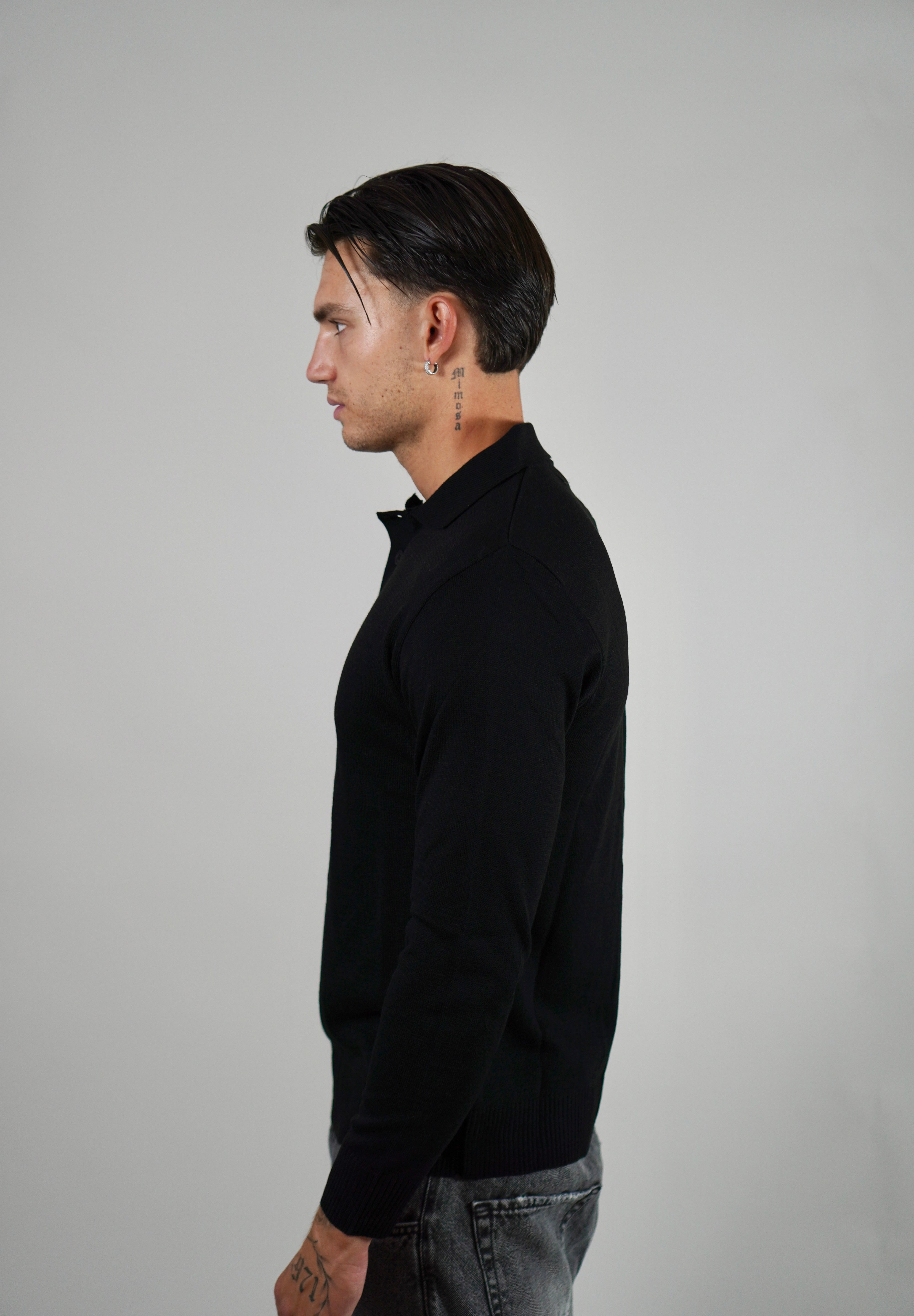 Polo Black Manica Lunga