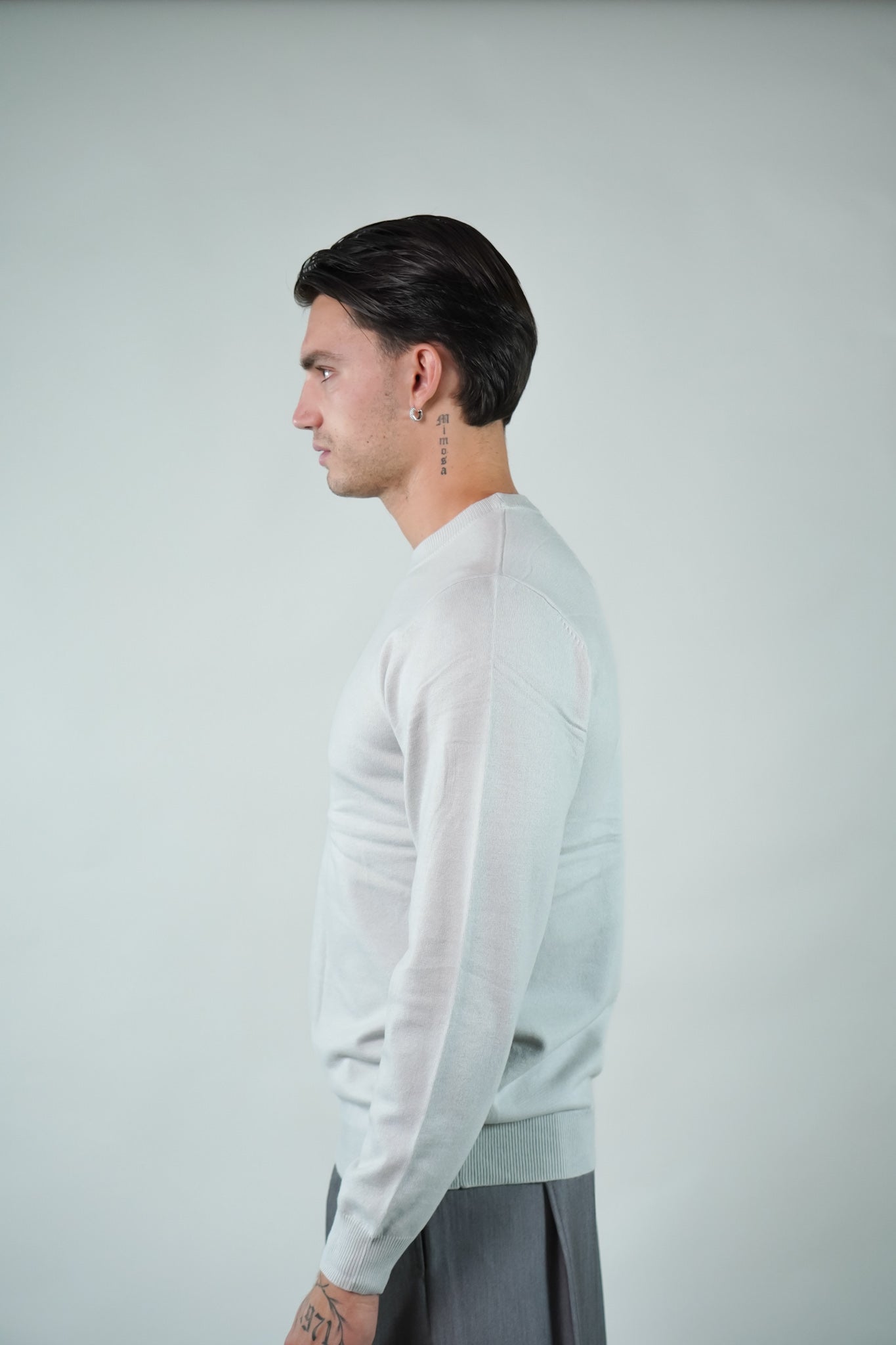 T-Shirt Girocollo Manica Lunga Grey