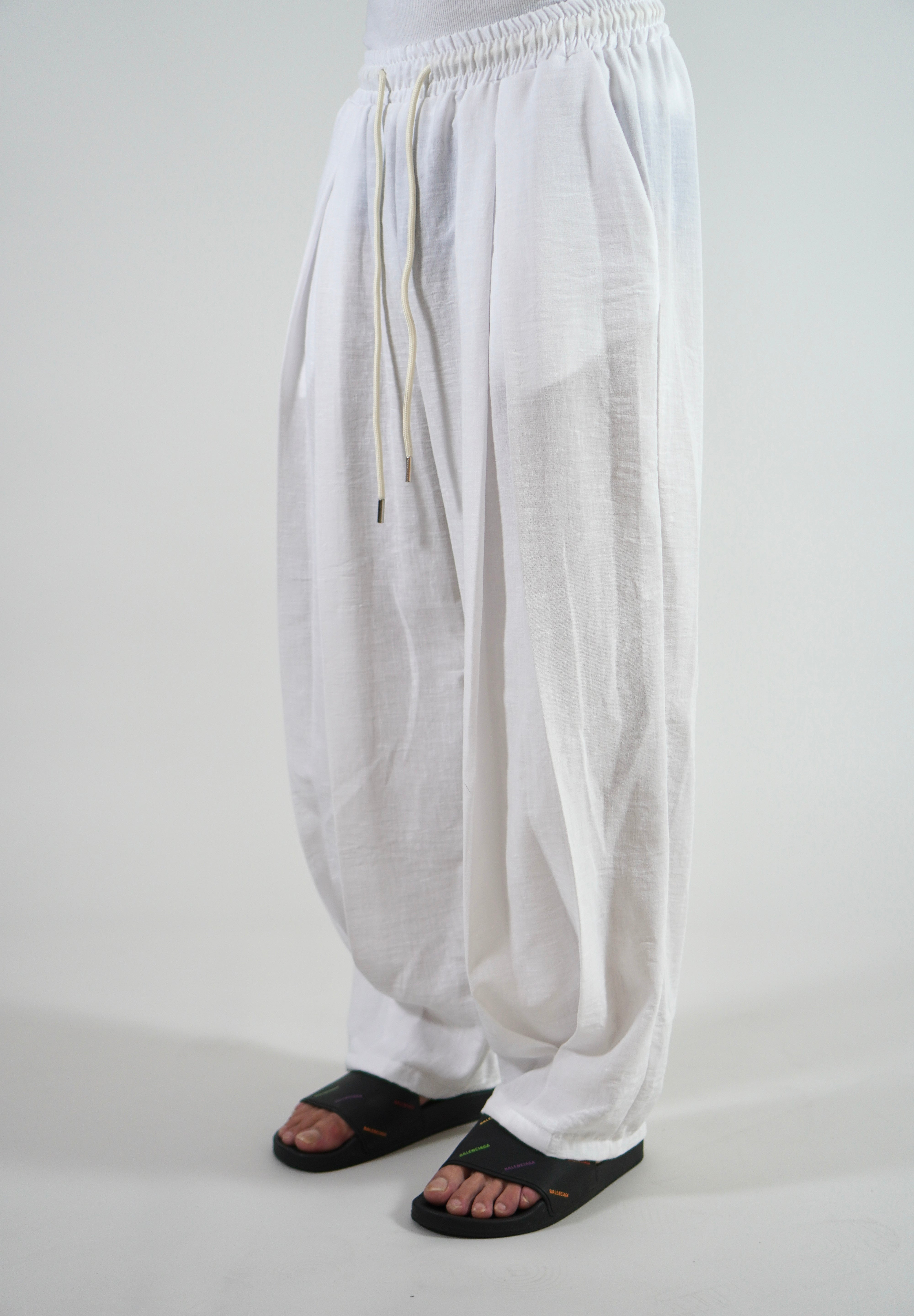Pantalone Deep Pencies Simil Lino White