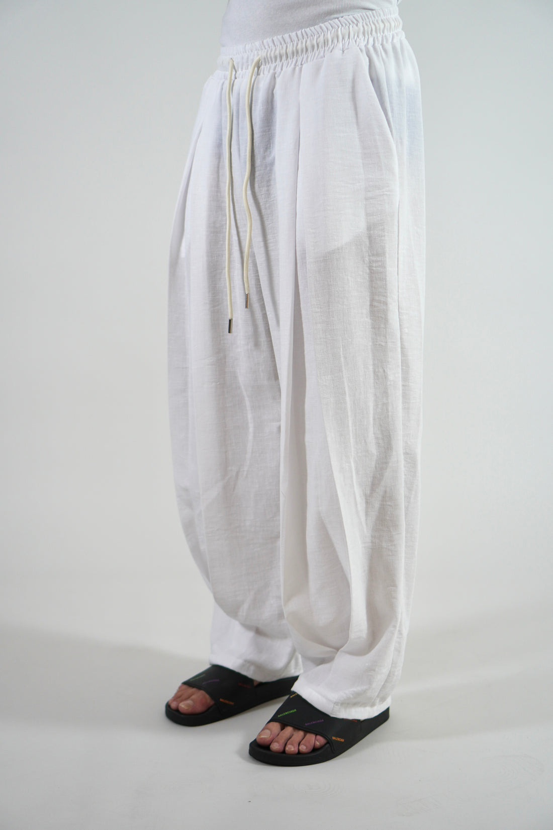 Pantalone Deep Pencies Simil Lino White