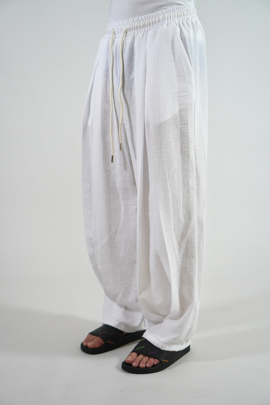 Pantalone Deep Pencies Simil Lino White