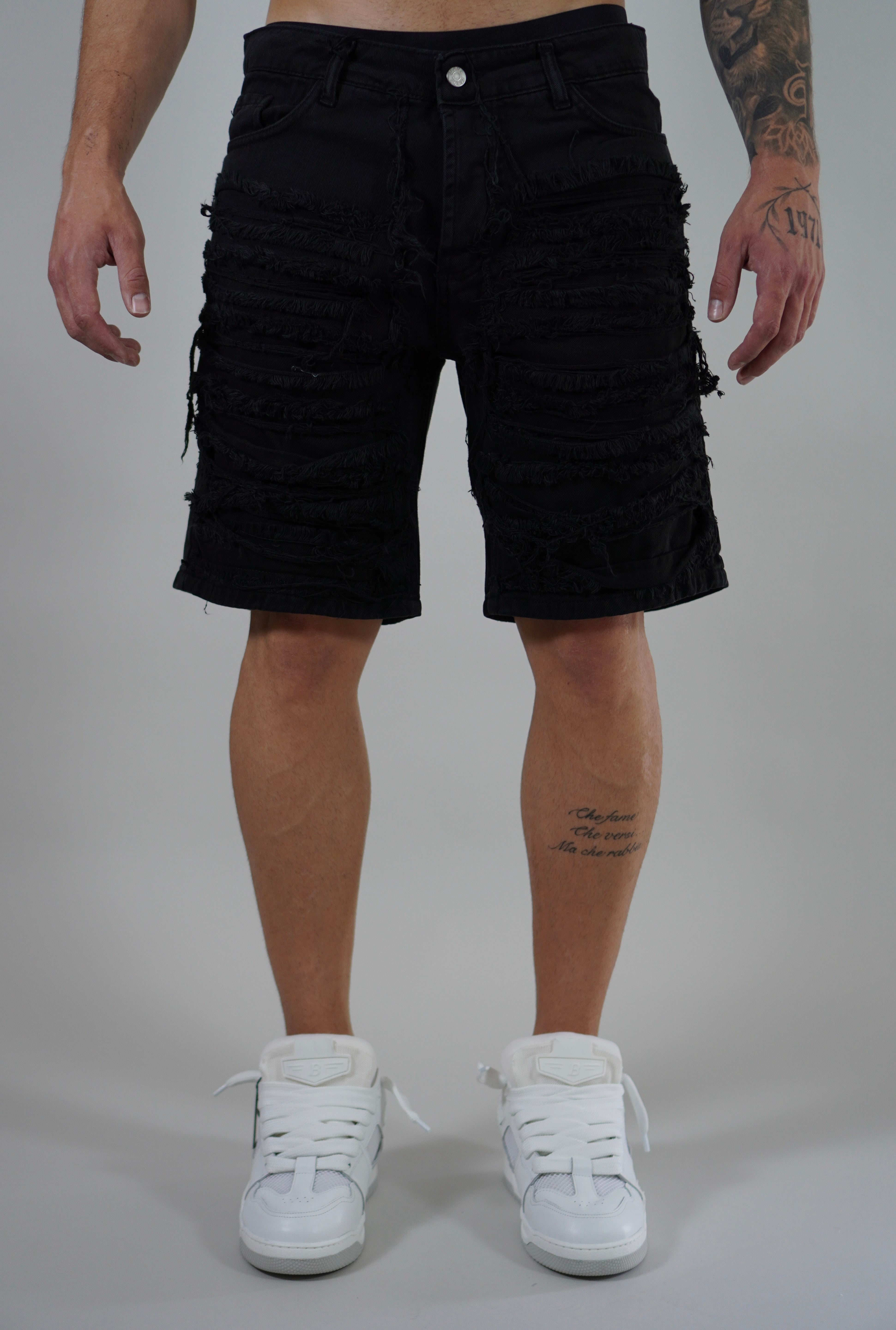 Bermuda Ripped Black