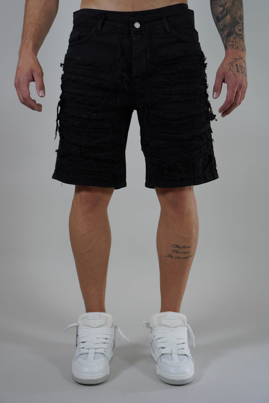 Bermuda Ripped Black