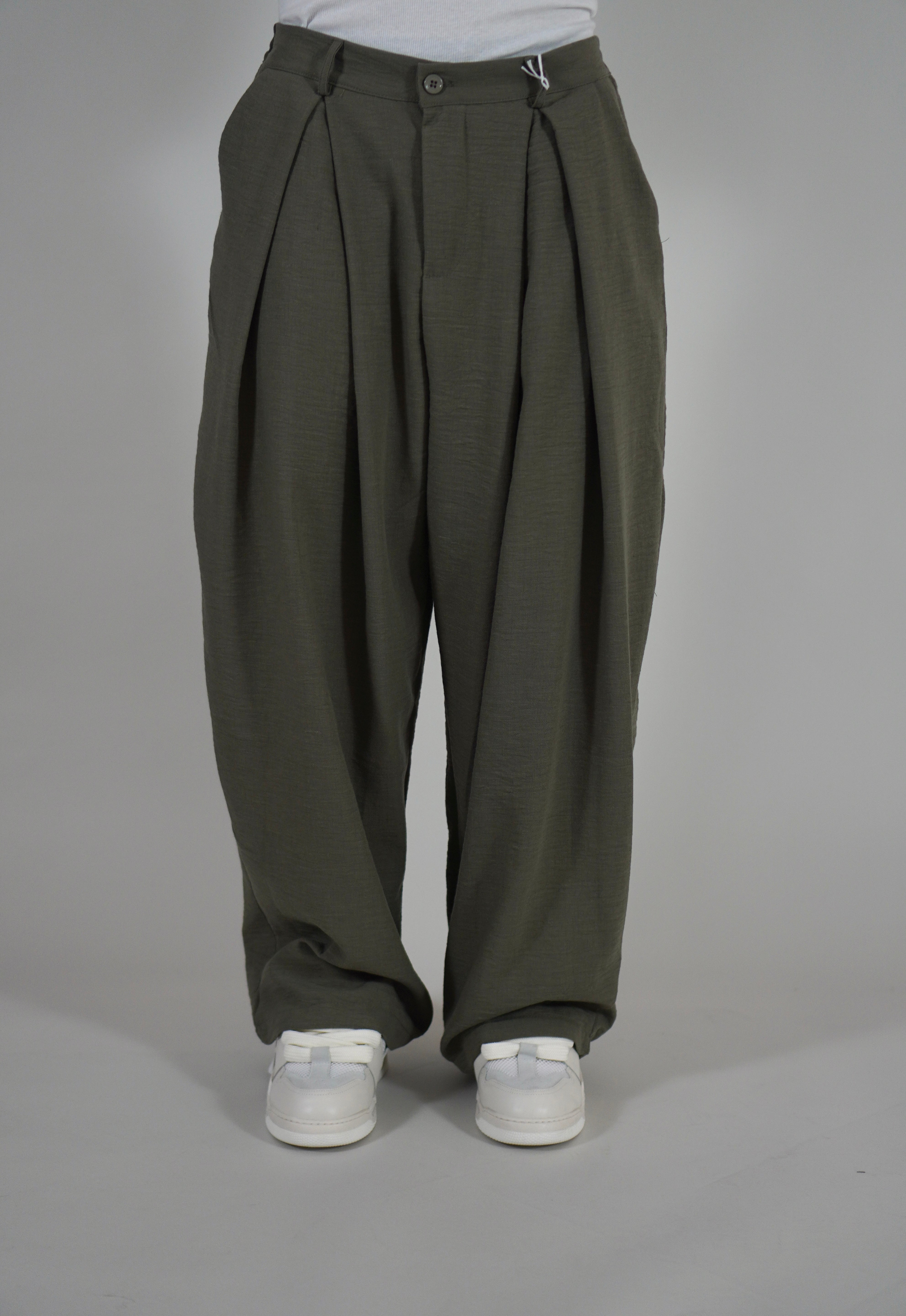Pantalone Super Pencies Simil Lino Military