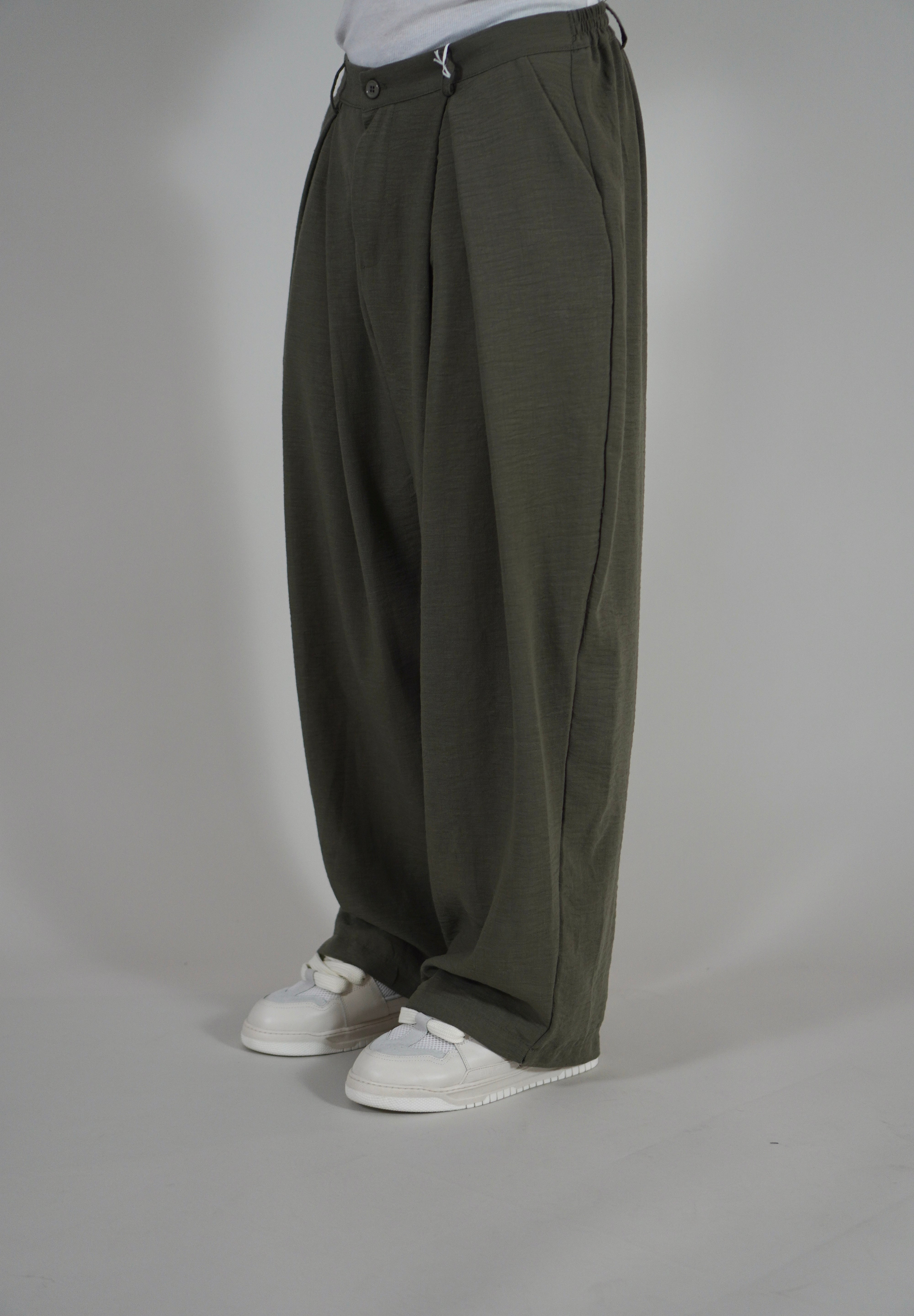 Pantalone Super Pencies Simil Lino Military