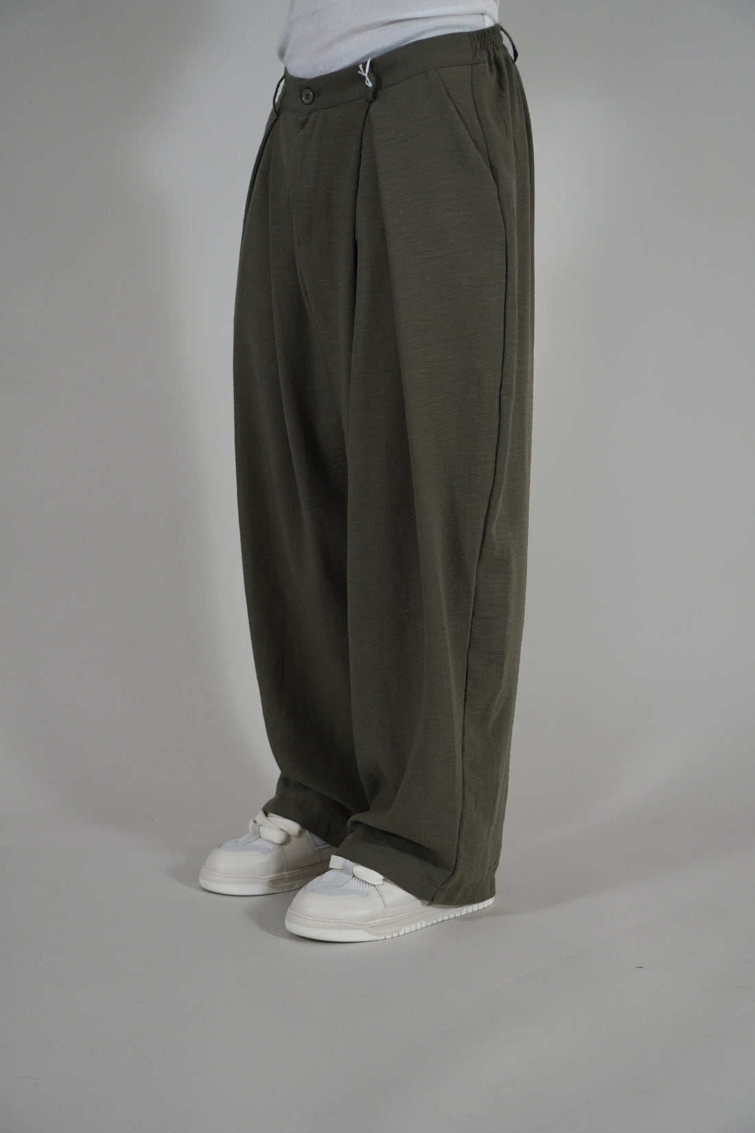 Pantalone Super Pencies Simil Lino Military