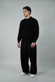 Polo a costine Black