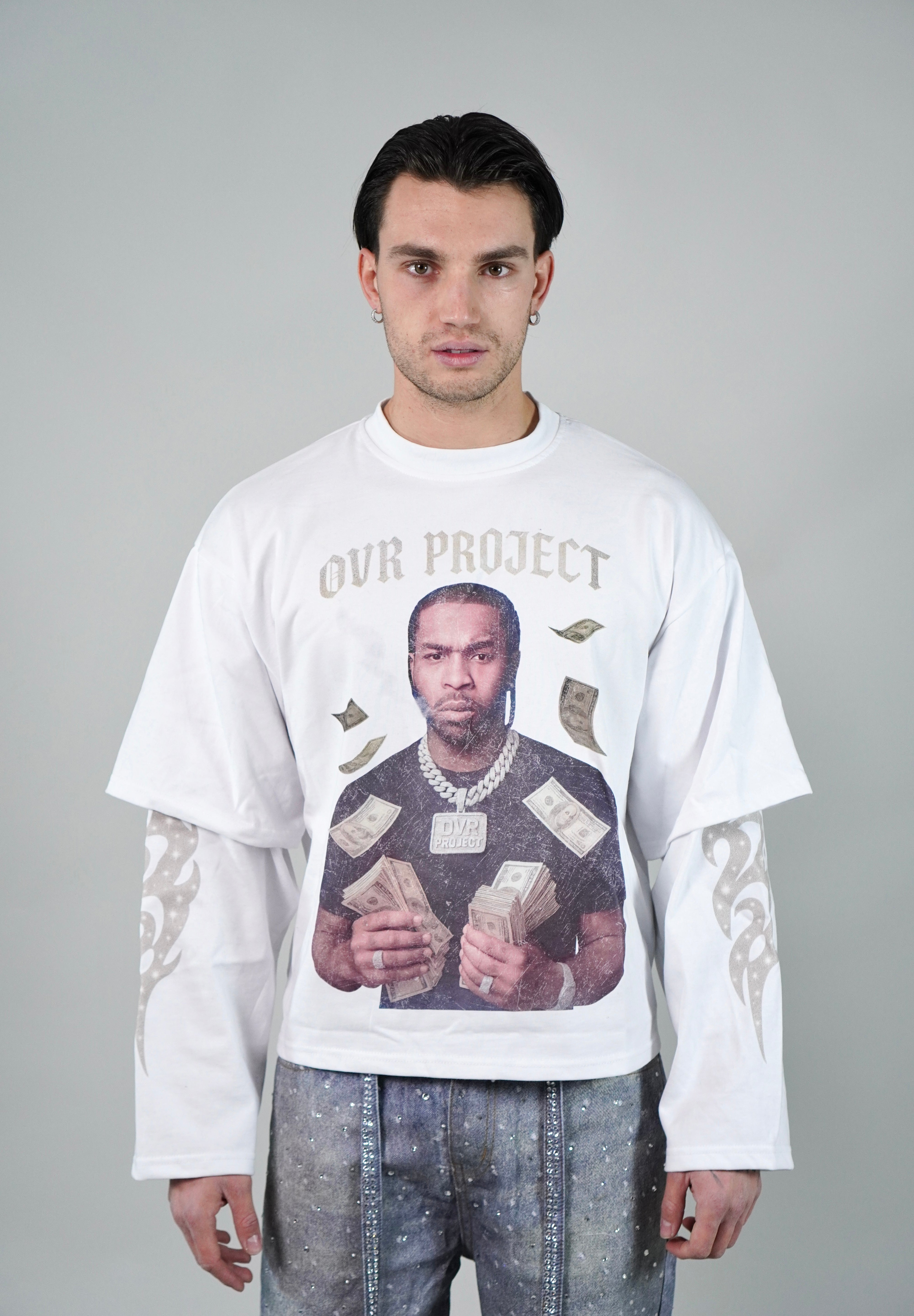 OVR Longsleeve Double Pop White