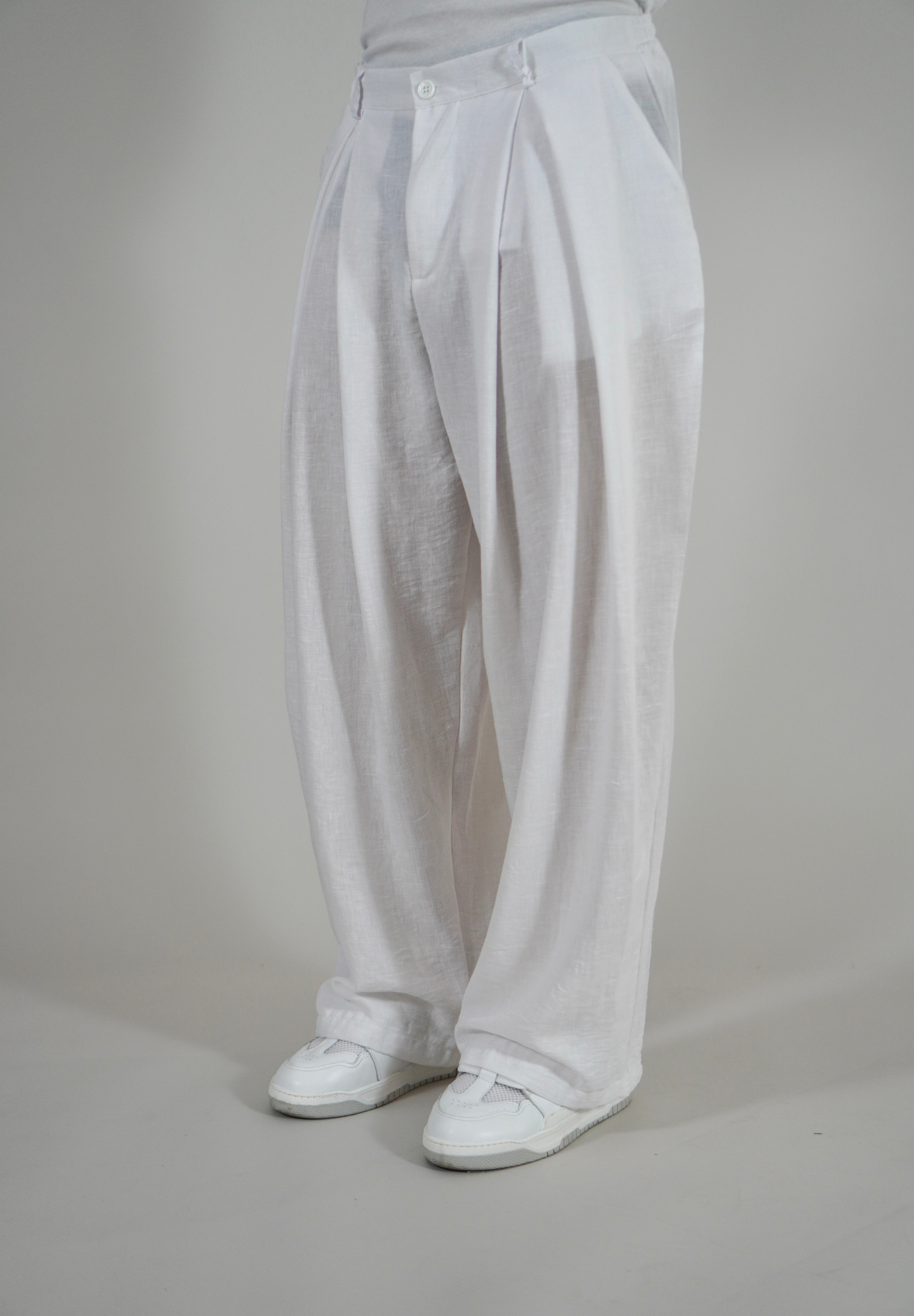 Pantalone Super Pencies Simil Lino White