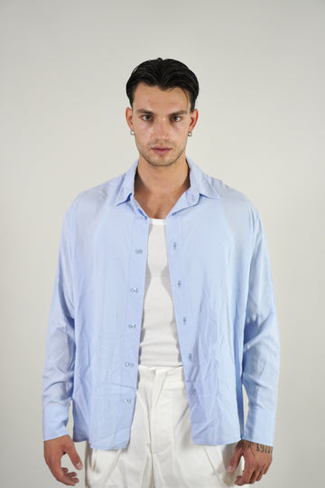 Camicia Simil Seta Sky