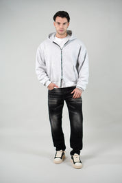 Hoodie Zip Grey