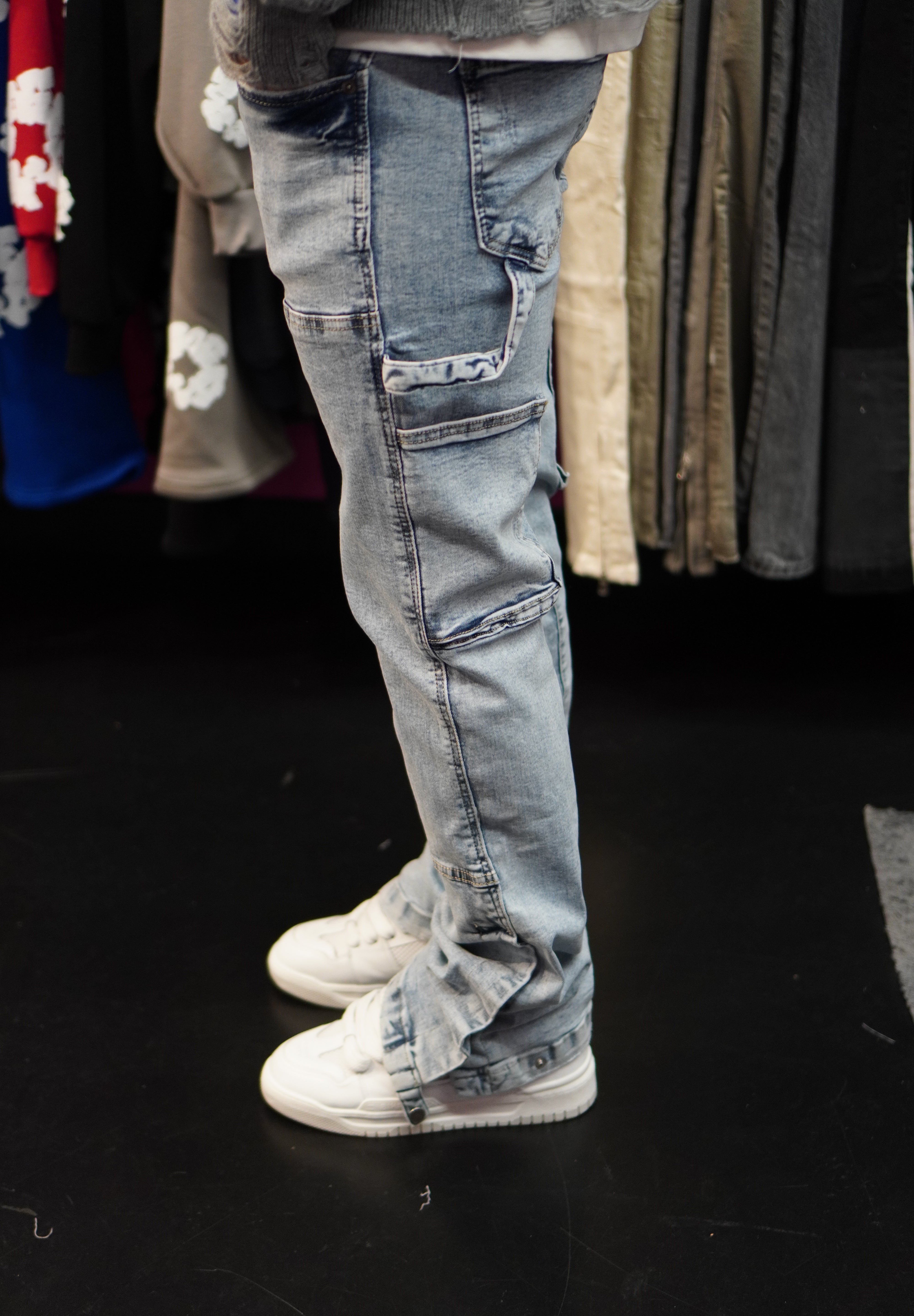 Jeans Flare Button