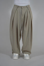 Pantalone Super Pencies Simil Lino Beige