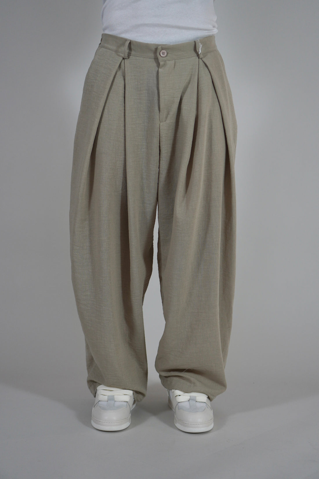 Pantalone Super Pencies Simil Lino Beige