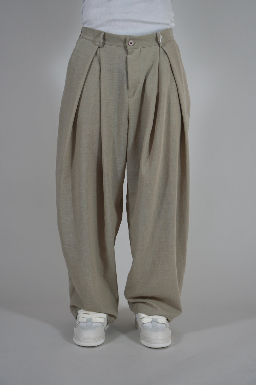 Pantalone Super Pencies Simil Lino Beige