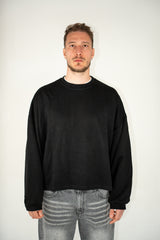 Felpa Crewneck Boxy Black