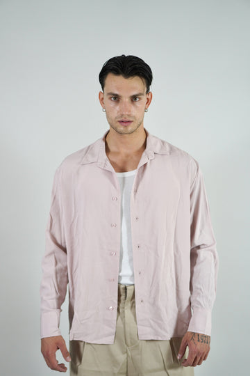 Camicia Simil Seta Pink