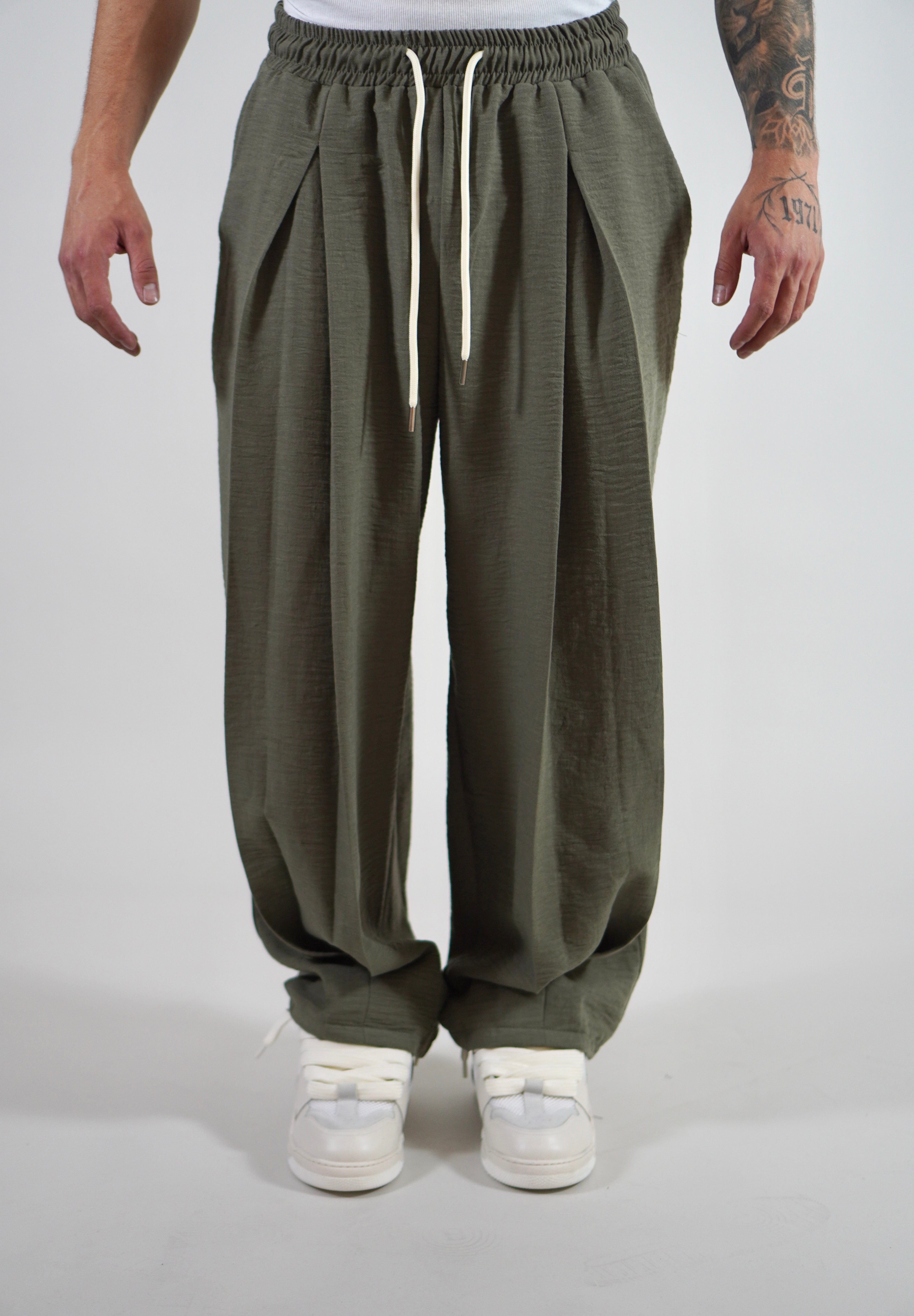 Pantalone Deep Pencies Simil Lino Military