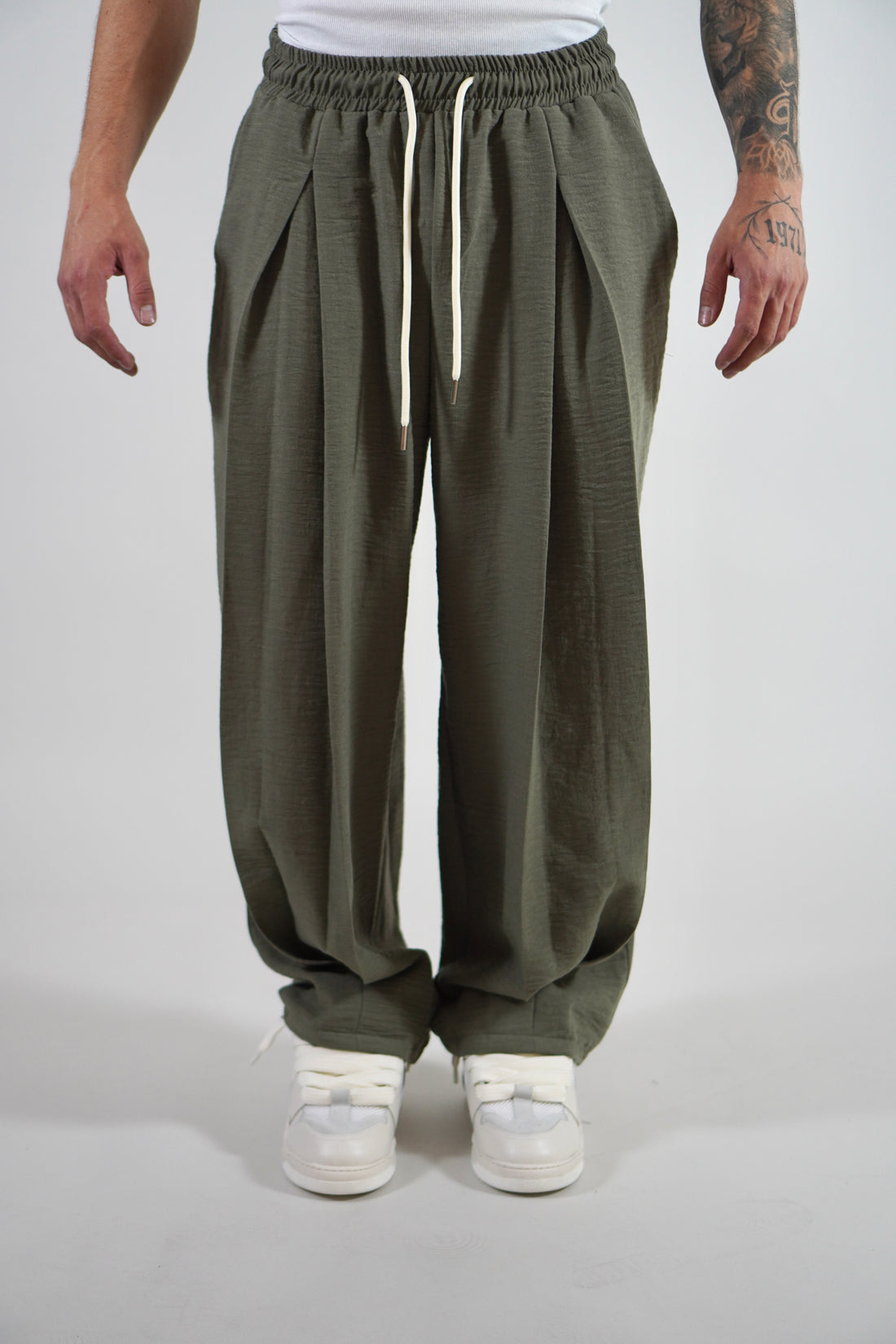 Pantalone Deep Pencies Simil Lino Military