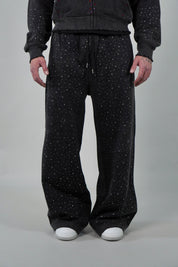 OVR Trousers Rhinestone Acid Black