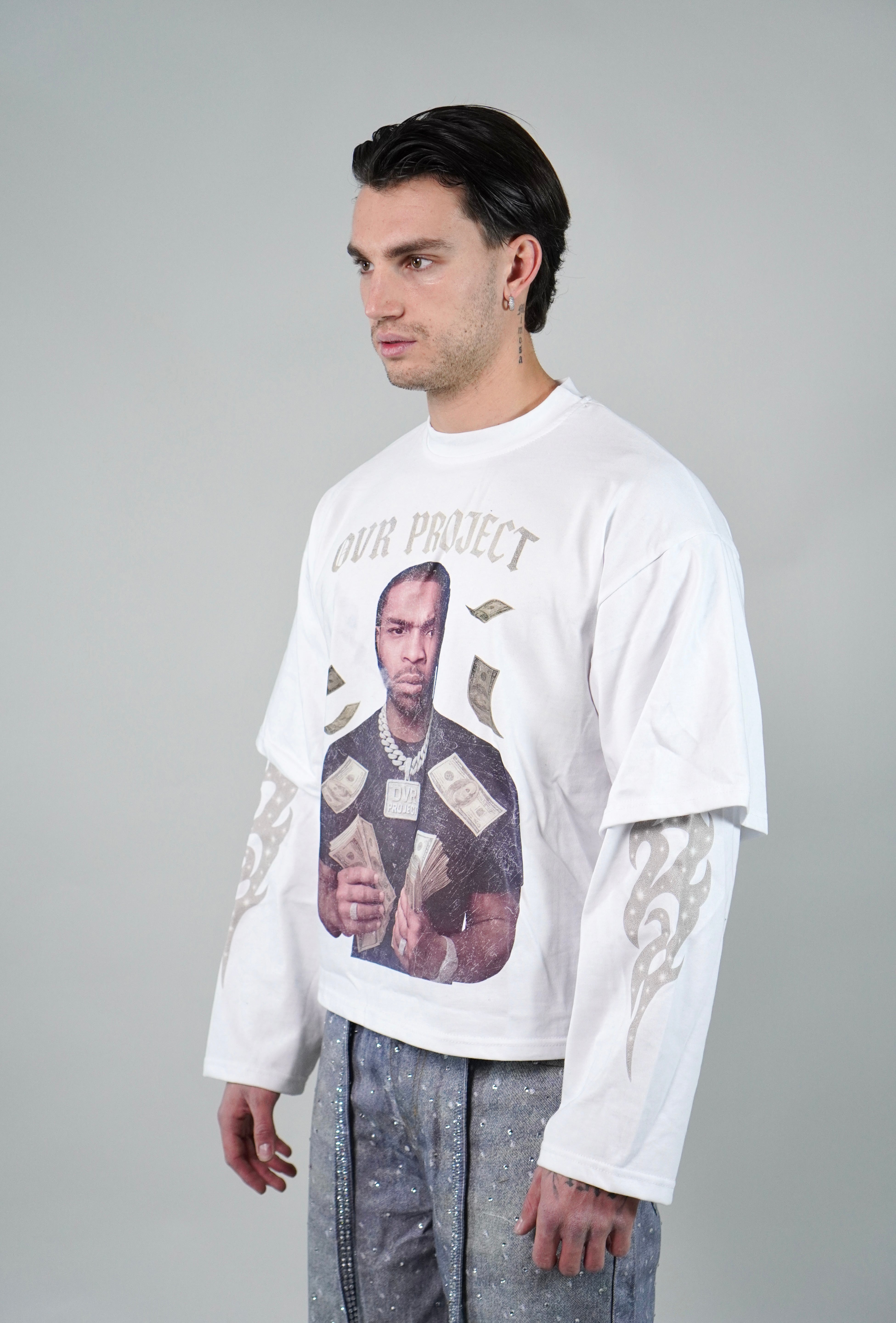 OVR Longsleeve Double Pop White