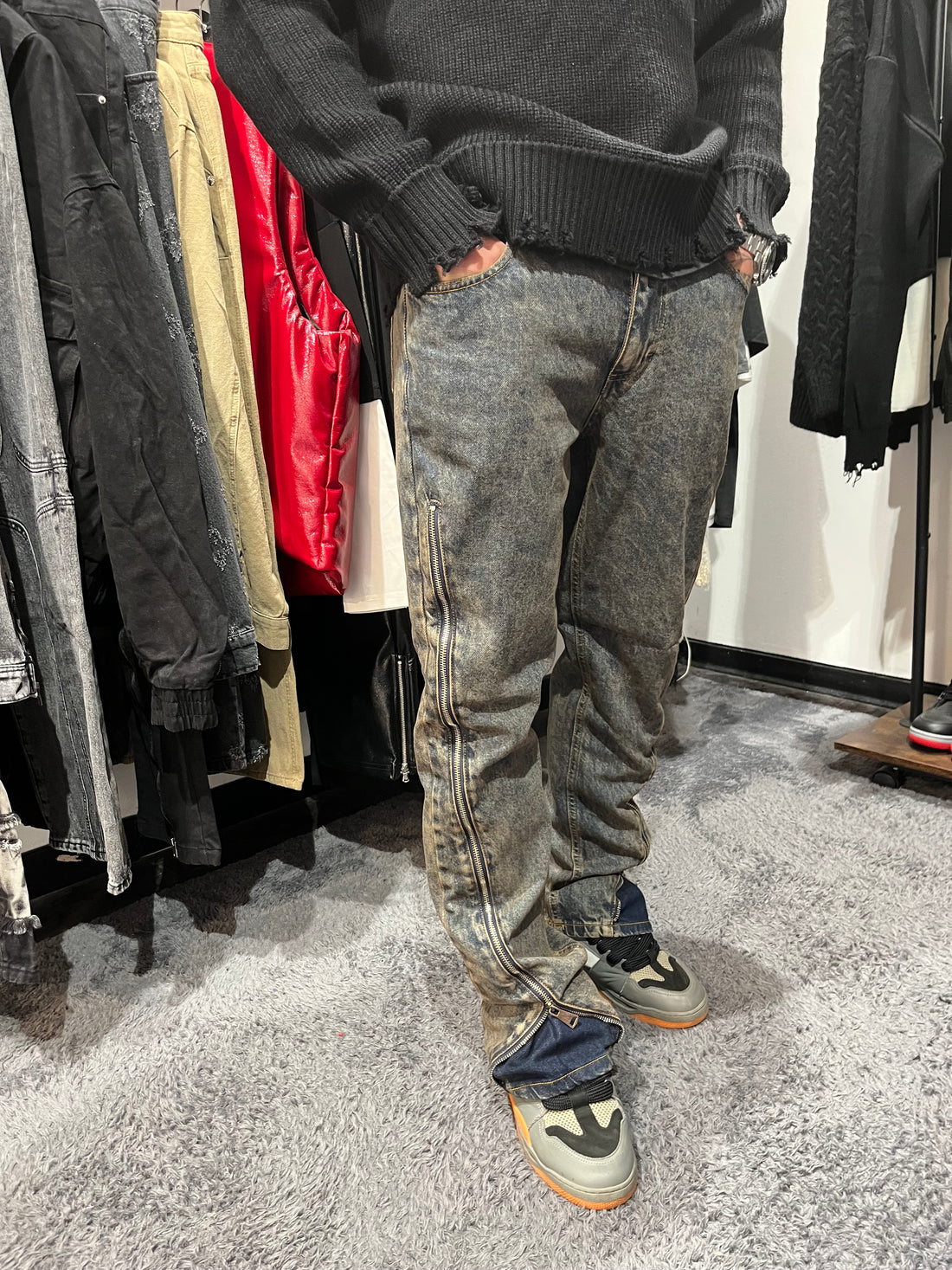 Jeans Flare Zipped