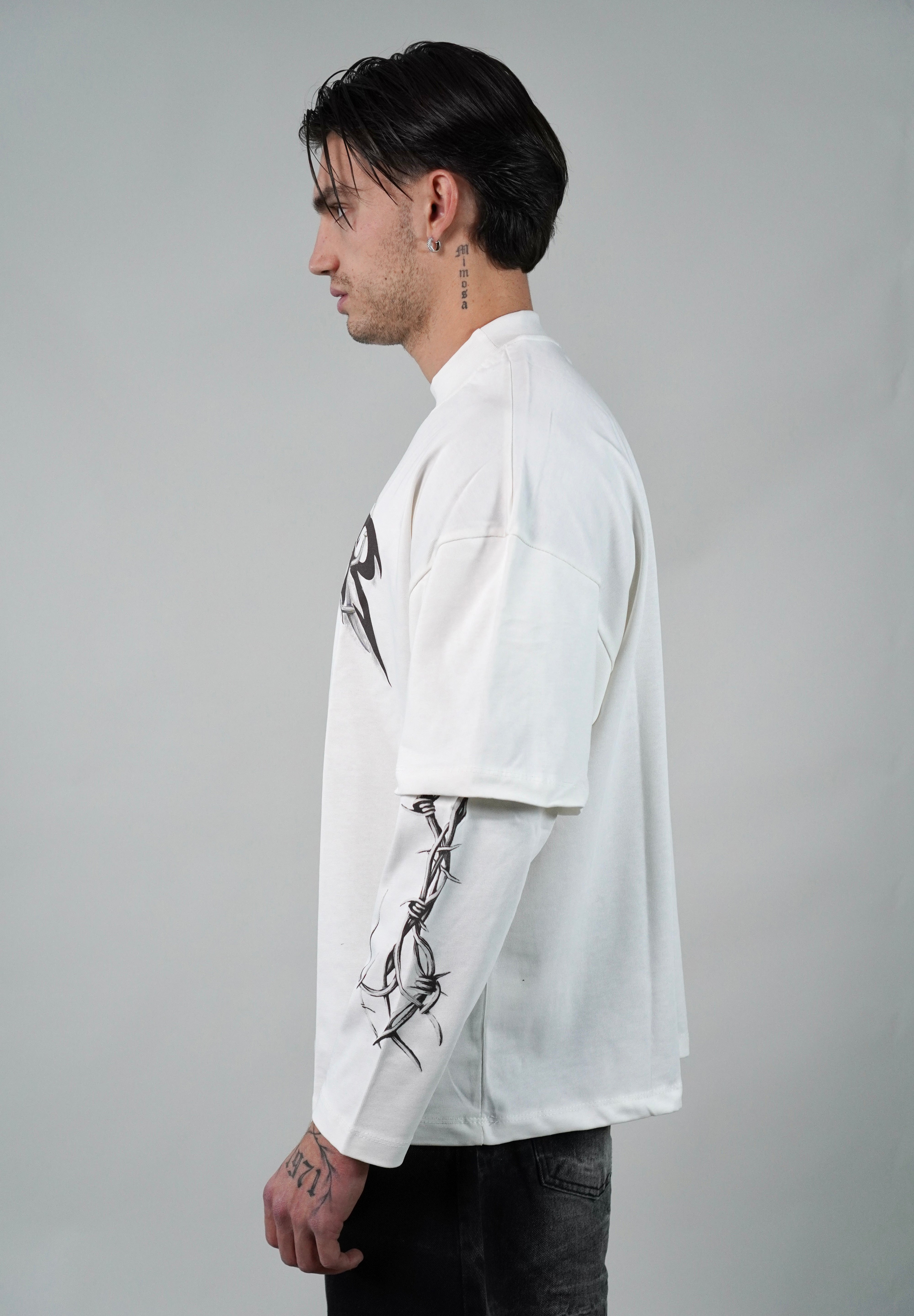 Longsleeve Double Fear White